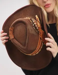 Vintage Versatile BROWN Shapeable Cowgirl & Fedora Hat