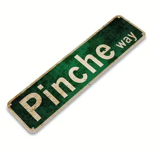 Funny Spanglish 4 x 16 Inch Vintage Tin Signs Street Metal Signs for Home Wall Bar Man Cave Pinche Humor Metal Sign Wall Art for Porch Home Bar Garden & Patio Easy Hanging Outdoor Decoration Christmas Gift Family Wall Decor Regular Stop Sign