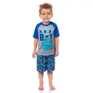 Sesame Street Toddler Boy's Cookie Monster Hungry Boy Sleep Pajama Set Short