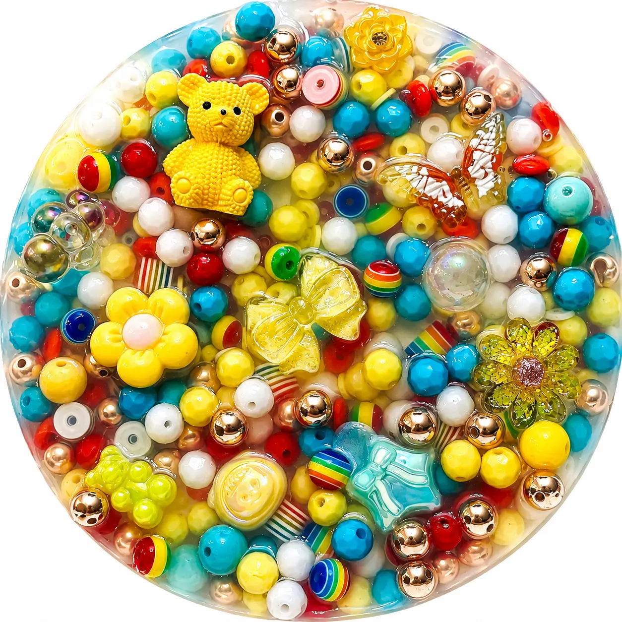 Rainbow Picky Pad – Textured Beads, Charms, Stress Relief Toy
