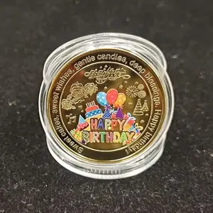 Happy Birthday Commemorative Coin, Small Gift for Friends & Family, Unique Keepsake Present for Special Occasions, Decoration, Party Favor
