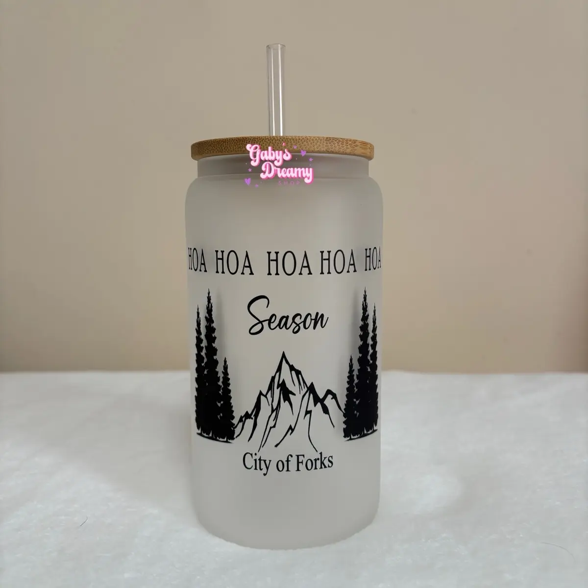 Twilight Its Hoa  Season Iced Coffee Glass Cup