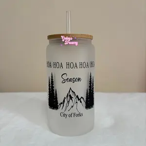 Twilight Its Hoa  Season Iced Coffee Glass Cup