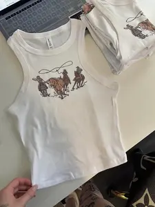 Cowboys Cropped Tank, Country Style, Cowboy shirt, Country Concert, Western Summer Top, Cowgirl Crop Top, Gift for her , Graphic Tee for Women