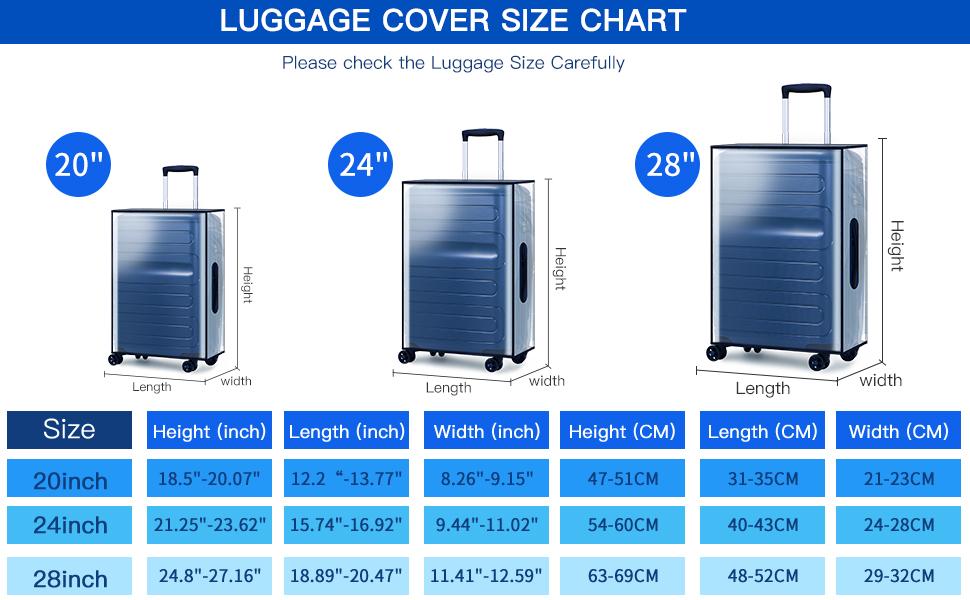 3PCS Clear PVC Luggage Cover Set – Waterproof Suitcase Protectors with Tag Pocket for 20" 24" 28" 3PCS Clear PVC Luggage Cover Set – Waterproof Suitcase Protectors with Tag Pocket for 20" 24" 28"