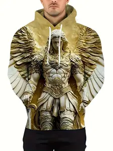 Men's 3D Graphic Sweatshirt, Casual Fitted Design, All-Season Wear, Comfortable and Stylish, Perfect for Daily