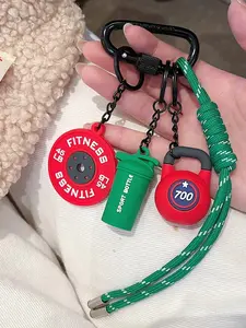 Dopamine Contrasting Fitness Style Keychains/Bag Accessories, Versatile Accessory, Barbell Plate Kettlebell Bag Charm, Sports Souvenir Favors And Gifts For Friends, Purse Charms, Funny Keychain, Gym Keychain, Fitness Accessories, Gym Bag Accessories