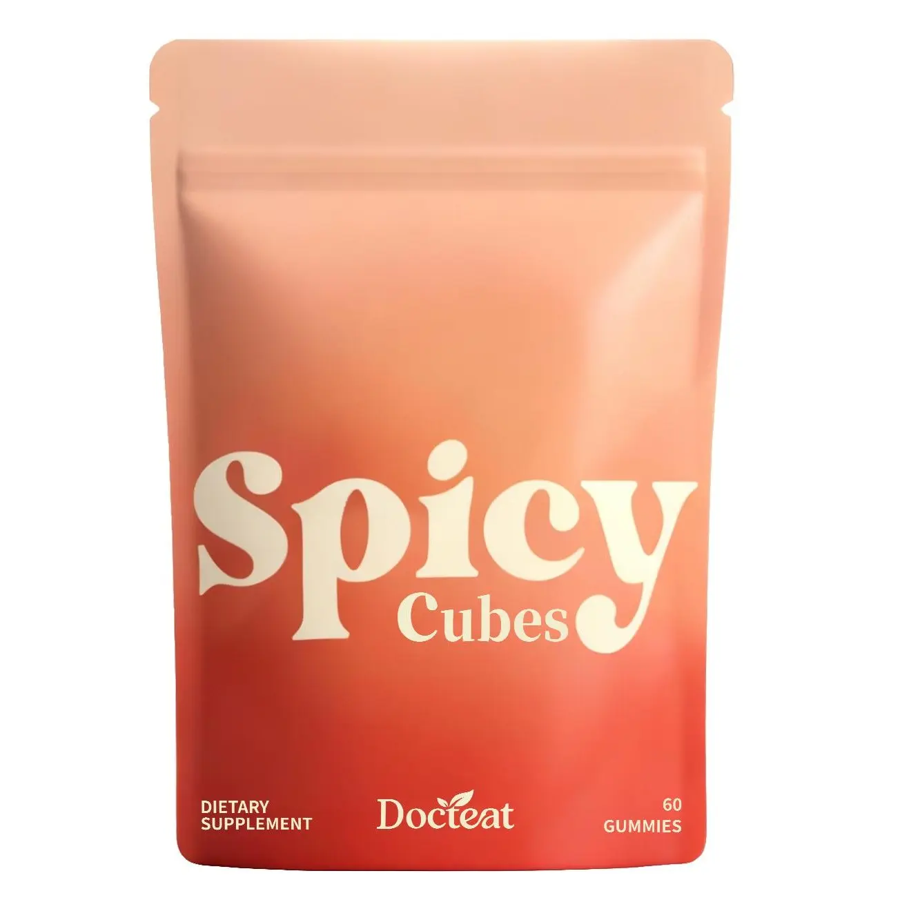 Spicy Cubes Dailies-Spicy Cubes Gummies - Maca Root Extract,L-Theanine,Caffeine &Ginger No Live Cultures 1 Bag/60 Gummies