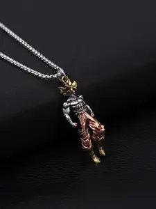 Dragon Ball Super Saiyan Necklace Pendant - Superhero - Topless Broly - Exquisite Craftsmanship - 50mm Pendant - 600mm Chain - Anime Style Jewelry - Niche Design Accessory - Personalized Pendant