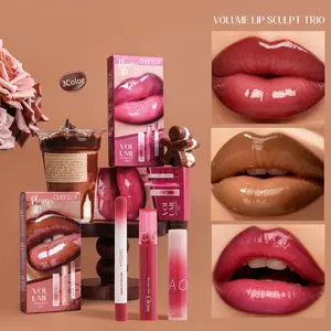 3 Piece Matte Lip Liner Set, Water Gloss Lipstick Makeup Combo, Long-Lasting Non-Fading, Easy Application, Perfect for Students and Dates, Lippie Pencil Kit