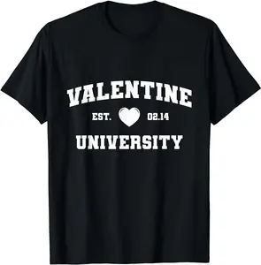 Valentines Day Heart Valentine University Funny T-Shirt