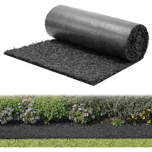 VEVOR 4 - Pack Recycled Rubber Mulch Mat 120x 4.5 in, Permanent Rubber Mulch for Landscaping, Black Mulch Garden Edging Border for Plants, Vegetables Flower Garden BarrierVEVOR Super Brand Day