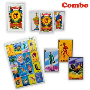 Classic Mexican Board Game / Loteria Mexicana / 10 Jumbo Size Cards / 10 Cartas Tamano Gigante