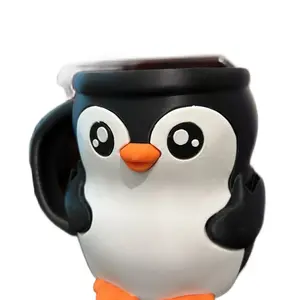 Ice Cream Pint Holder with Spoon Slots | Sparkle Black | Pebbles the Penguin | Eco-Friendly 3D Print + Free Gift