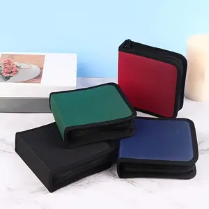 Zipper Discs Storage Case, Holds 40 CDs/DVDs, Portable Discs Case Holder, Wallet Disc Storage Binder For Car, Home & Travel Use - Keep Your Discs Organized!