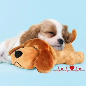 Dog Anxiety Companion Sleep Simulation HeartbeatPlush for Dogs, Calming Plush for Aggressive ChewersDurable Chew, Cute Dog Plush Toy for Calming, PetChew & Interactive Toy, Dog & Cat Accessories
