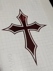 Cross Decal 8 x 6 - Durable and Weather Resistant st iker car sticker car decal window decal Jesus Christ