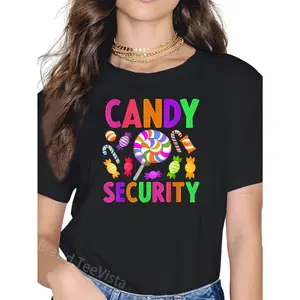 100% Cotton Candy Security Colorful Group Costume T-Shirt