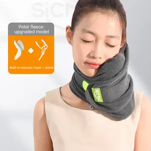 Memory Foam Travel Pillow for Plane, Train & Car - Neck Support Cushion with Washable Cover, Ideal for Sleeping