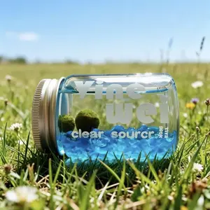 Healing Marimo Micro-Landscape Habitat - A Live Aquarium Plant Decor & Self-Sustaining Closed Ecosystem, Cute Energy Bottle for Home & Desk (Includes LIVELY Moss Ball Pet)