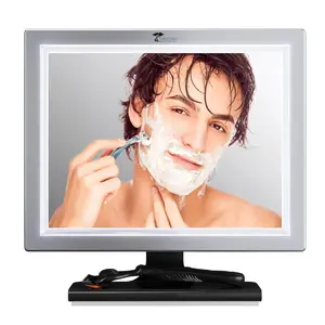 Deluxe LED Fogless Shower Mirror with Squeegee Anti-Fog Mirror - Adjustable Shaving Mirror with a Squeegee - Rust-Proof, Impact-Resistance Bathroom Shower Mirror
