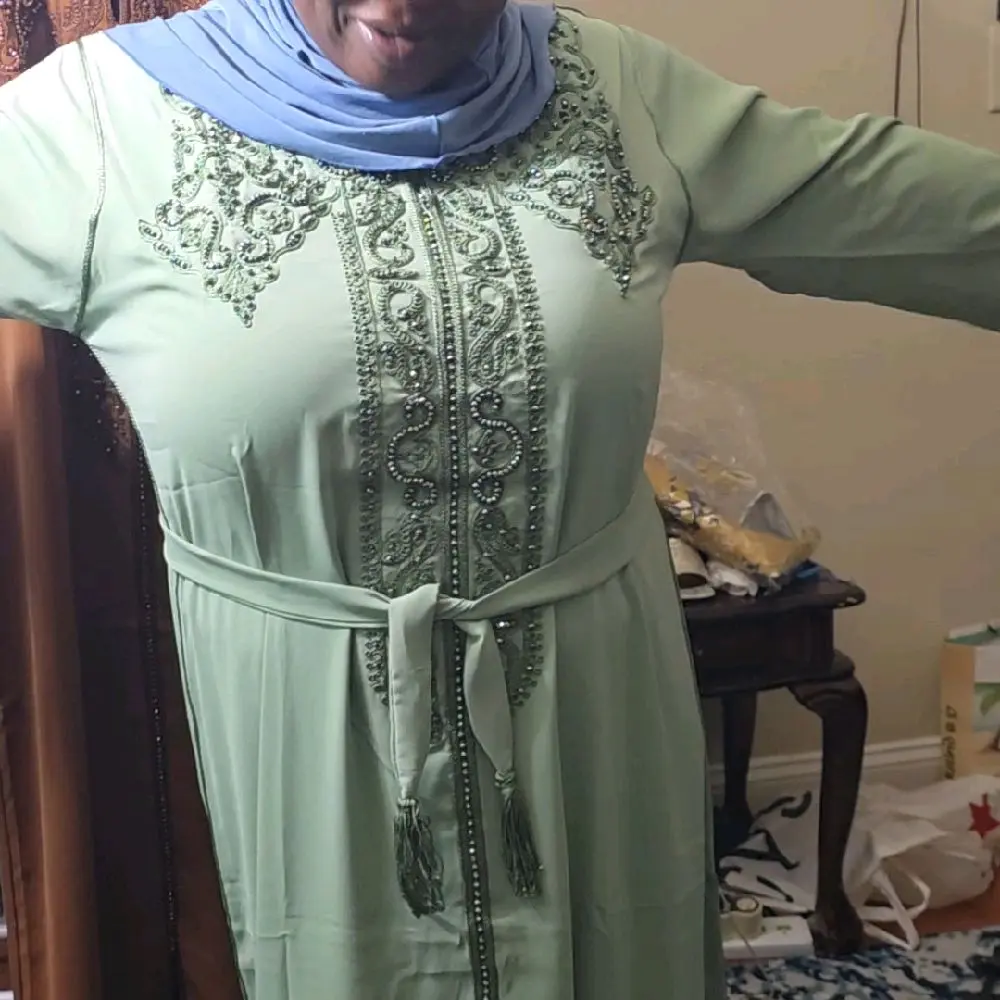 Women's Hand-Beaded Embroidered Morocco Abaya