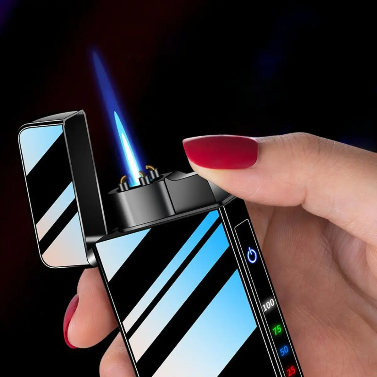 2026 New Casual Minimalist Windproof Flameless USB Candle Lighter - Dual-Mode Arc & Gas Igniter, Compact Portable Metal Torch for Outdoor Use, Universal Ideal Gift for Boyfriends (No Fuel Included)