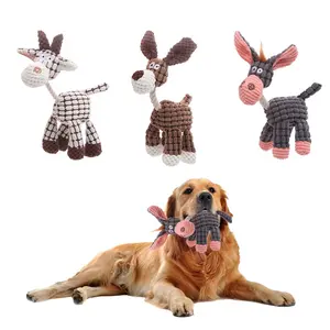 Durable Stuffed Donkey Dog Toy – Bite-Resistant Plush with BB Bark for Teeth Cleaning and Play