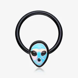 Blackline Iridescent Alien Revo Captive Bead Ring