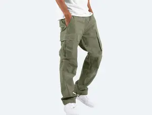 Men's Workwear Drawstring Multi-pocket Casual Pants Men's Workwear Drawstring Multi-pocket Casual Pants