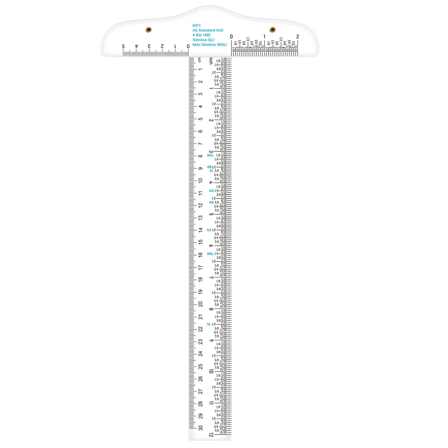 12 Inches/30cm  Clear T-Square Ruler, Inches and Metric, T Square Ruler, Transparent, T Ruler, for Crafting Drafting and General Layout Work Art Framing & Drafting Scrapbooking Crafting