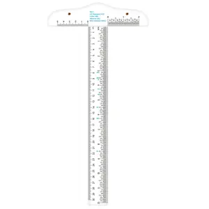 12 Inches/30cm  Clear T-Square Ruler, Inches and Metric, T Square Ruler, Transparent, T Ruler, for Crafting Drafting and General Layout Work Art Framing & Drafting Scrapbooking Crafting