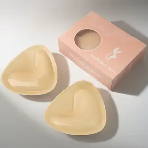 Double-Sided Self-Adhesive Bra Pads, Reusable Waterproof Breast Pads for Swiming, Invisible Thickening Breathable Design, Swimming