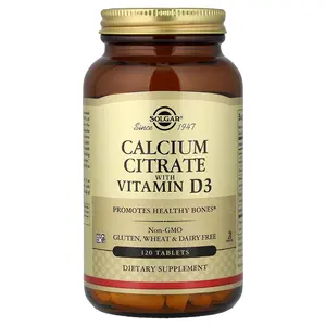 Solgar Calcium Citrate with Vitamin D3, 120 Tablets
