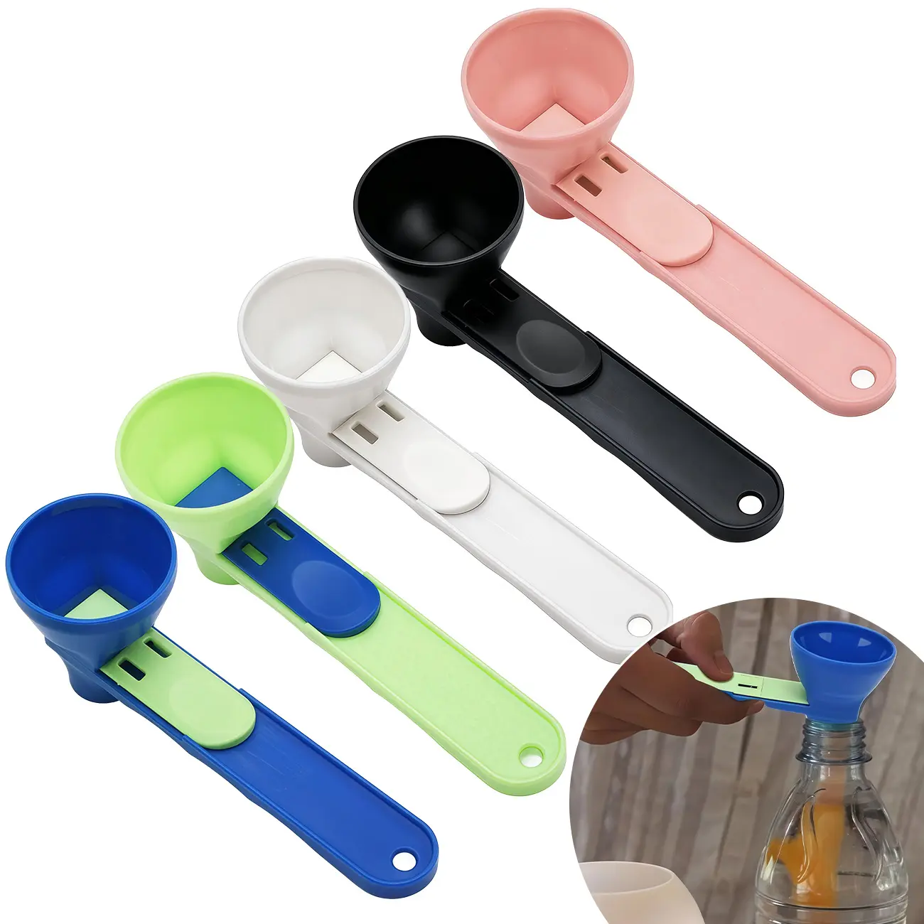Handy 2-Pack Mini BPA-Free Plastic Protein Powder Funnel - High-Quality Kitchen Utensil for Pre-Workout Creatine, Coffee Powders - Ideal Father’s Day Gift