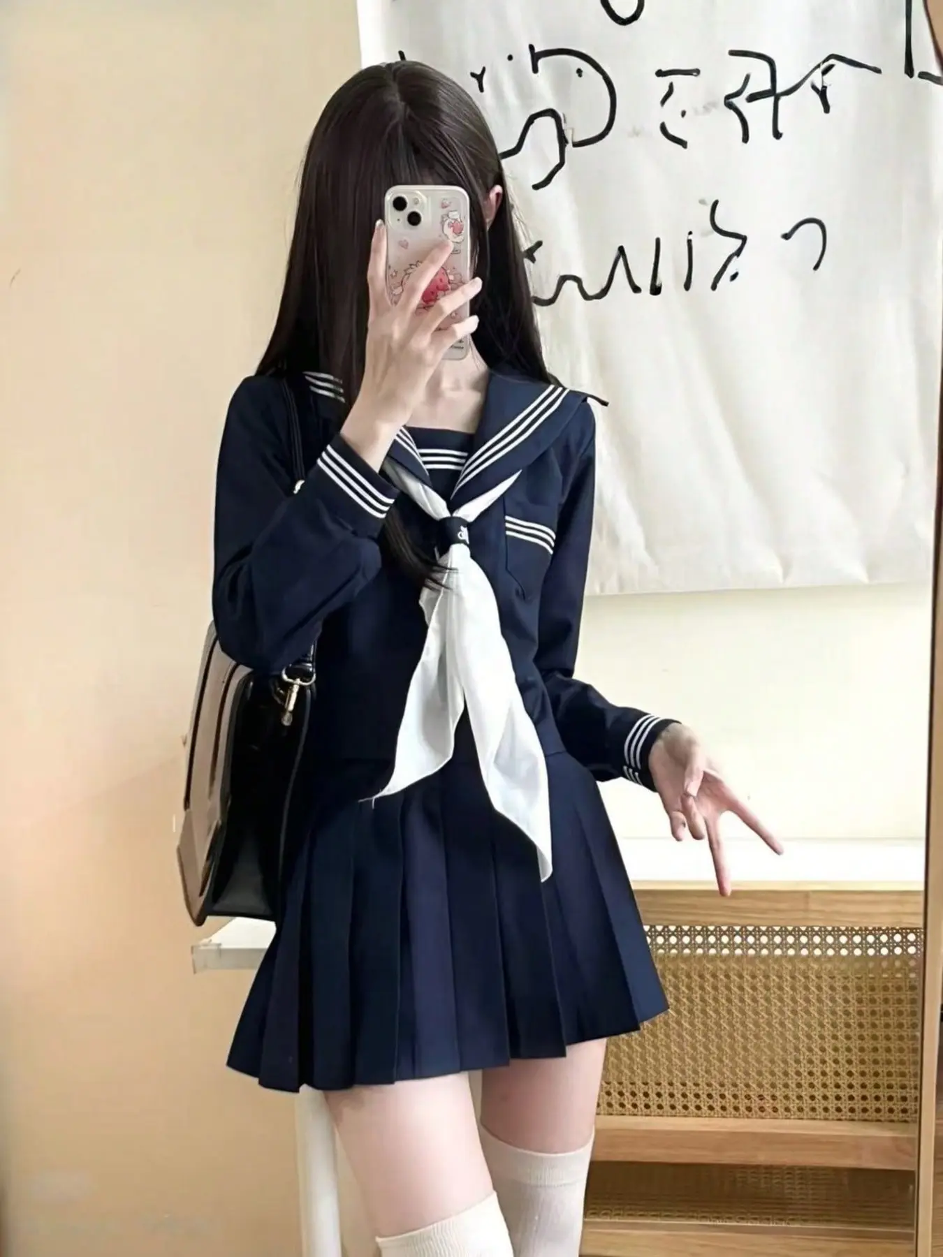 Jk Uniform Costumes Set for Students, Crisp Fabric, Loose Fit Top + Waist-Cinch Pleated Skirt, Cute Academic Style, Versatile for All Occasions
