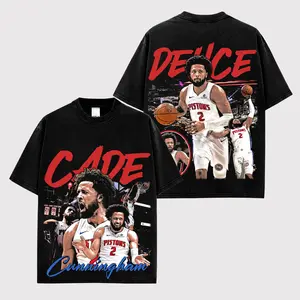[Go-Sports] Cade Cunningham 2 'Motor Cade' V2 For Pistons Nation Premium Cotton T-Shirt (Made In US), Detroit Basketball Fans Shirt, Game Day Outfits, Gift For Motor City Basketball Fans, Basketball Graphic Tee