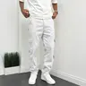 Men's New Casual Plain Leg Jeans Pants with Side Pockets, Straight Leg Design, Loose-Fitting Button Fly Denim Jeans for All Seasons, Trendy Korean Style Streetwear Fashion