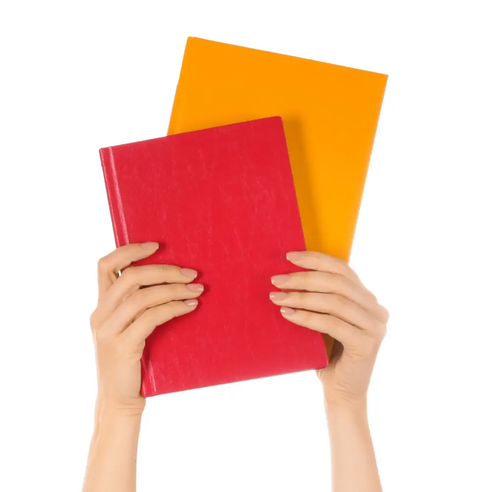 Stretchable Book Cover - Fabric Prints or Solid Color Book Covers For Standard Size Books up to 8" x 10" inches, Washable and Reusable Fabric, 1-Count