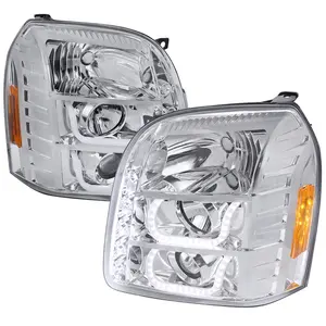 2007-2014 GMC Yukon/Yukon XL 1500/2500 LED U-Bar Projector Headlights (Chrome Housing/Clear Lens)
