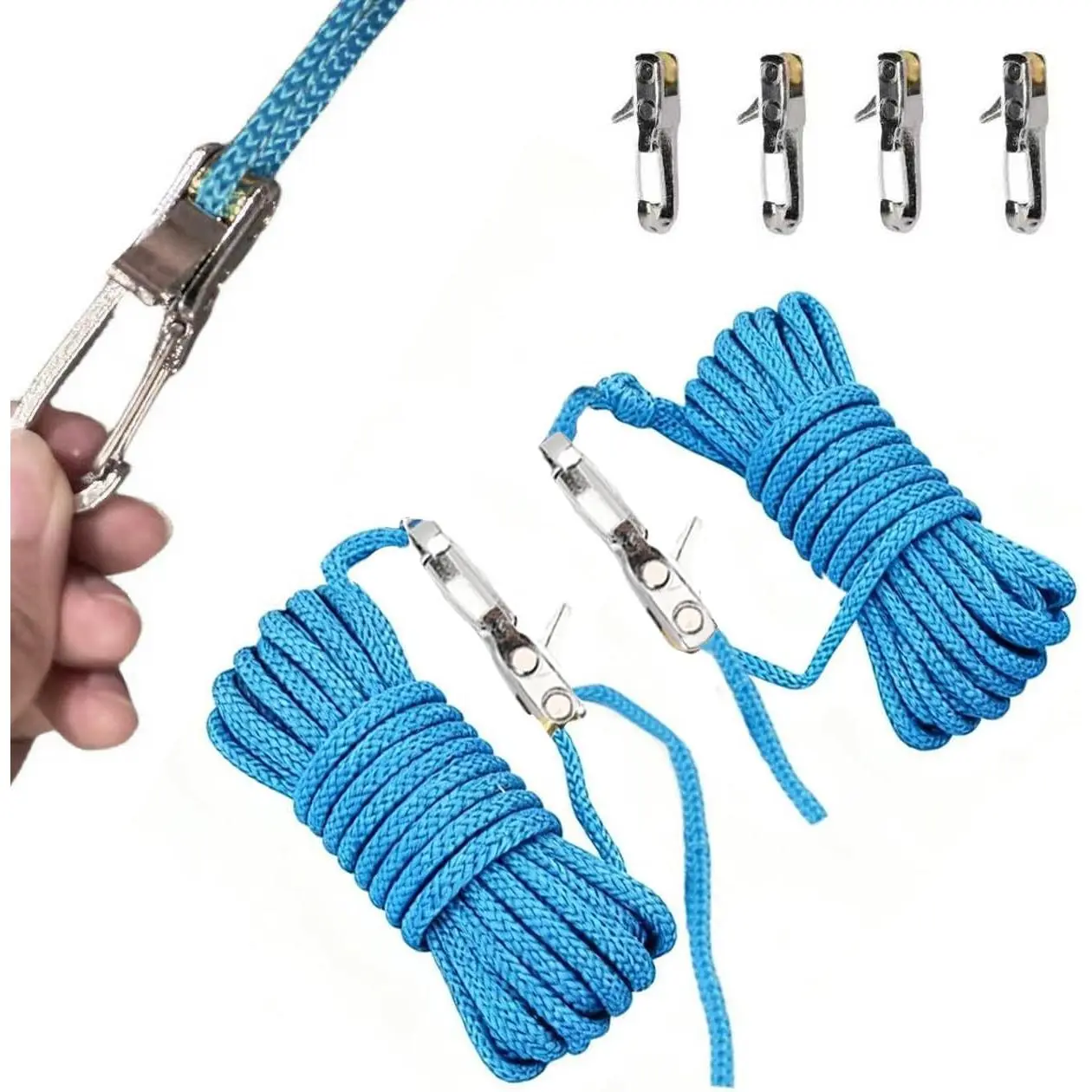 Rope Adjuster Tensioner 6 Pack, Paracord Roller Tool with Brass Roller ...