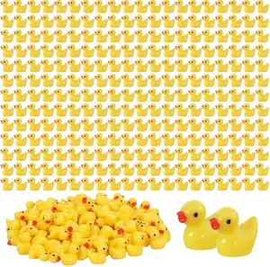 260Pcs Mini Resin Ducks,Miniature Figures Fairy Garden Duck,Tiny Resin Duck for Home Hide Prank Game Dollhouse Decor Aquarium Potted Miniature Landscape Ornament (260Pcs Yellow Duck(H))