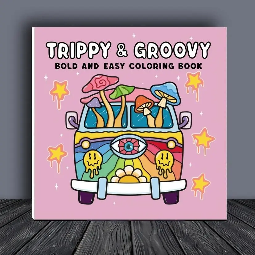Adult Coloring Book: Trippy and Stylish, Stress Relief, Emotion Release, Anxiety Reduction, Perfect Gift for Valentine's Day, Christmas, Birthday