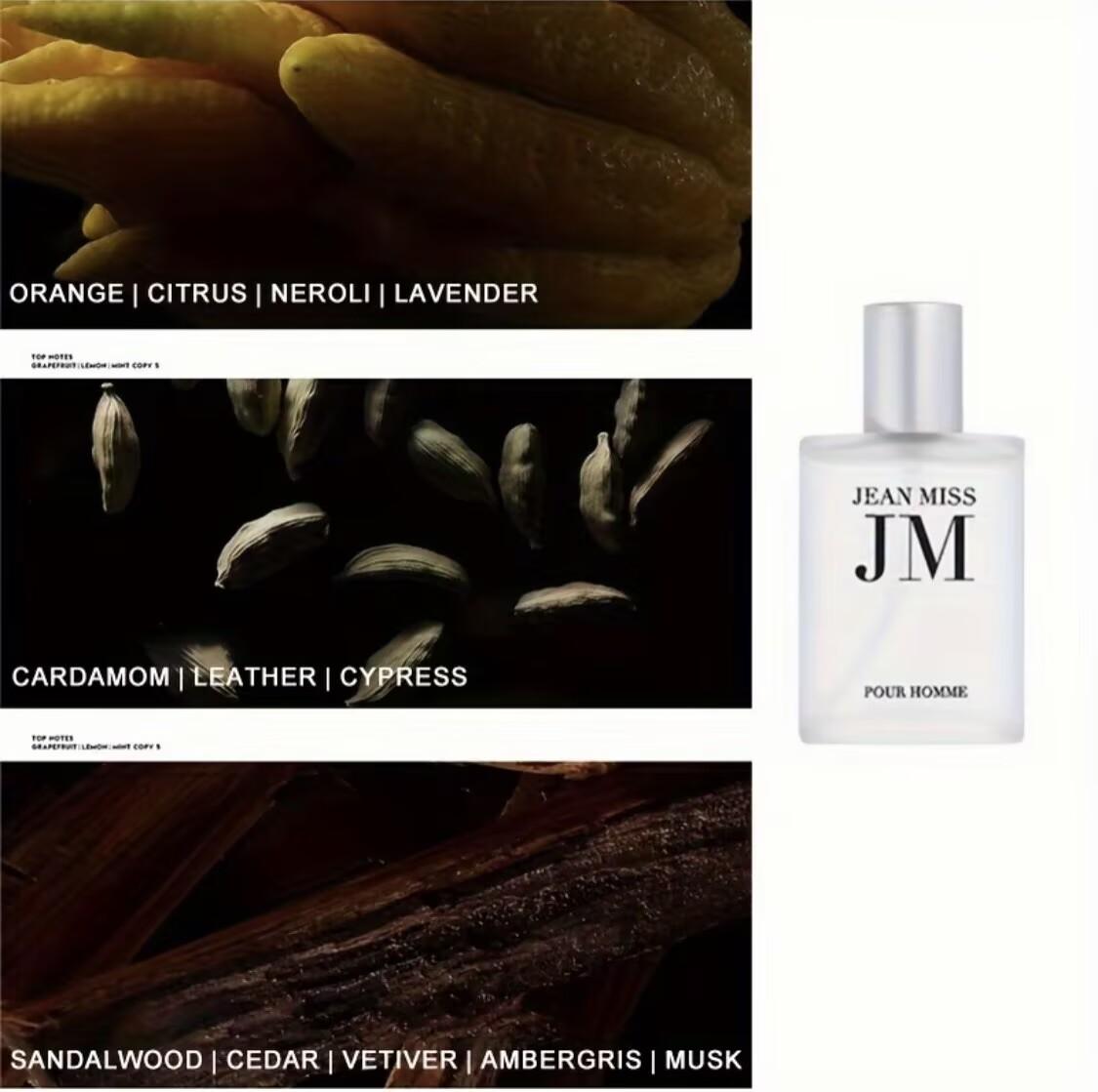 JEAN MISS Men's Perfume Gift Set | 30ML*3 Liquid Fragrances | Long-Lasting Men's Cologne Trio:Ocean,Cedar wood & Amber Travel-Size Set | Perfume Gift Set for Men | Scented Fragrance for Daily Use |Perfume Gift Box | ok perfume | summer fragrance men