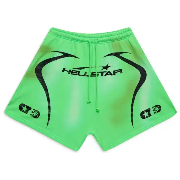 Hellstar Warm Up Shorts Neon Green