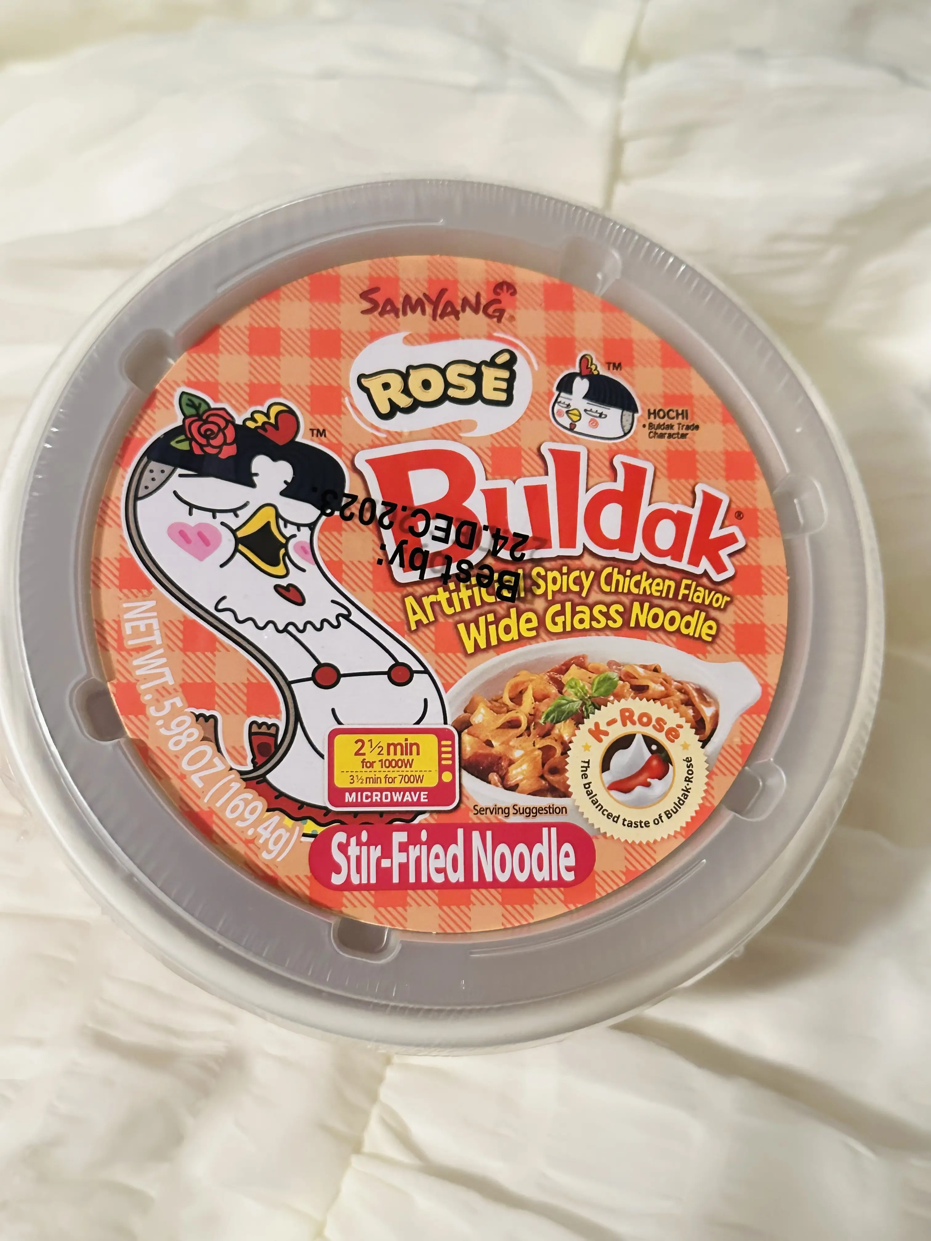 Rosé Buldak Wide Glass Noodles