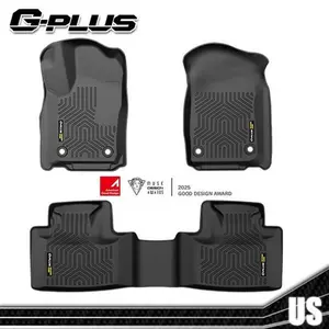 All Weather TPE Car Floor Mats Liners, Flush-Fit Laser-Scanned Stainproof Waterproof, Compatible with 16-24 Jeep Grand Cherokee & Dodge Durango