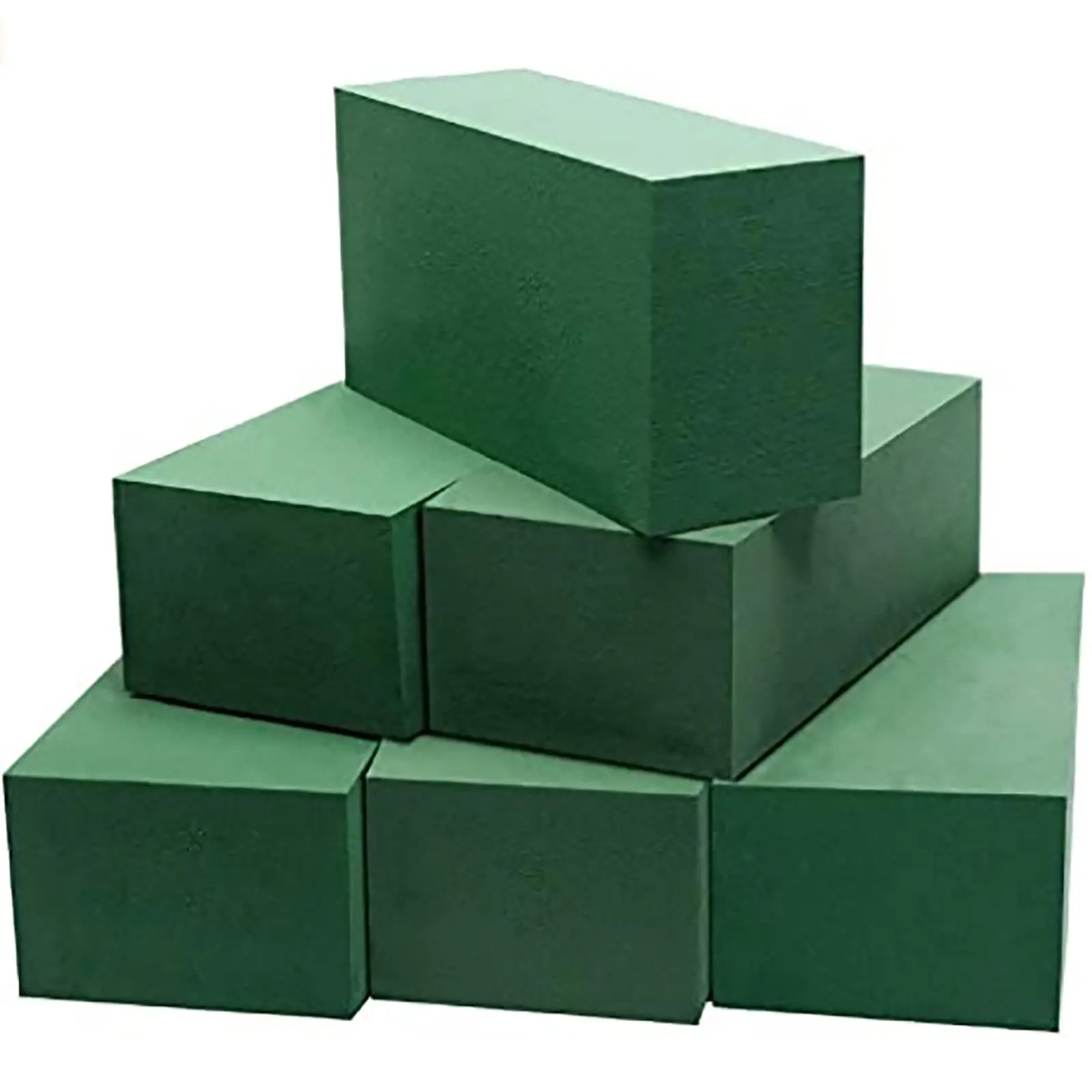 6-Pcs Rectangular Water Absorbent Wet & Dry Floral Foam Blocks (5.5" L x 3.1" W x 1.7" H) - Easy-to-Cut Craft Supplies for DIY Decoration, DIY Bouquet Making, Kitchen Decor Arrangements