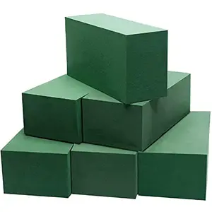 6 Pack Floral Foam, Wet and Dry Floral Foam Blocks Flower Arrangement Kit for Fresh or Silk Artificial Flowers (Green, 5.5" L x 3.1" W x 1.7" H)