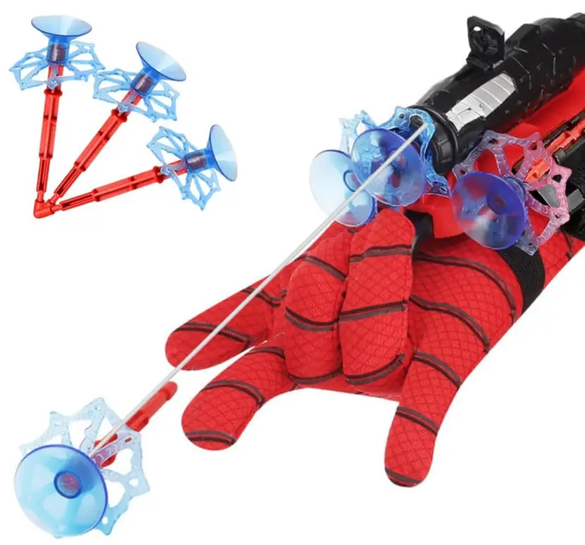 Wearable Web Shooter Toy with Reusable Suction Cup Launcher, Wrist-Mounted Superhero Action Toy for Kids, Pretend Play, Costume Parties, Outdoor Games and Birthday Gifts